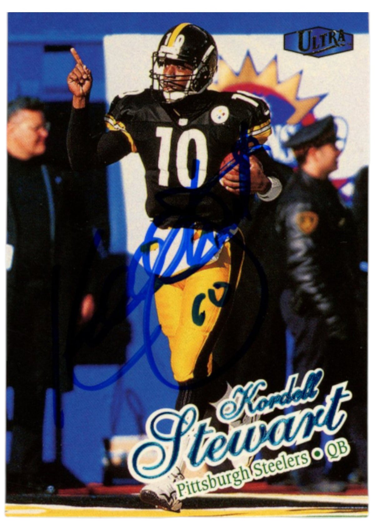 Kordell Stewart Pittsburgh Steelers Signed Card - 98 Fleer Ultra #144 Beckett W Beckett-Powers Sports Memorabilia