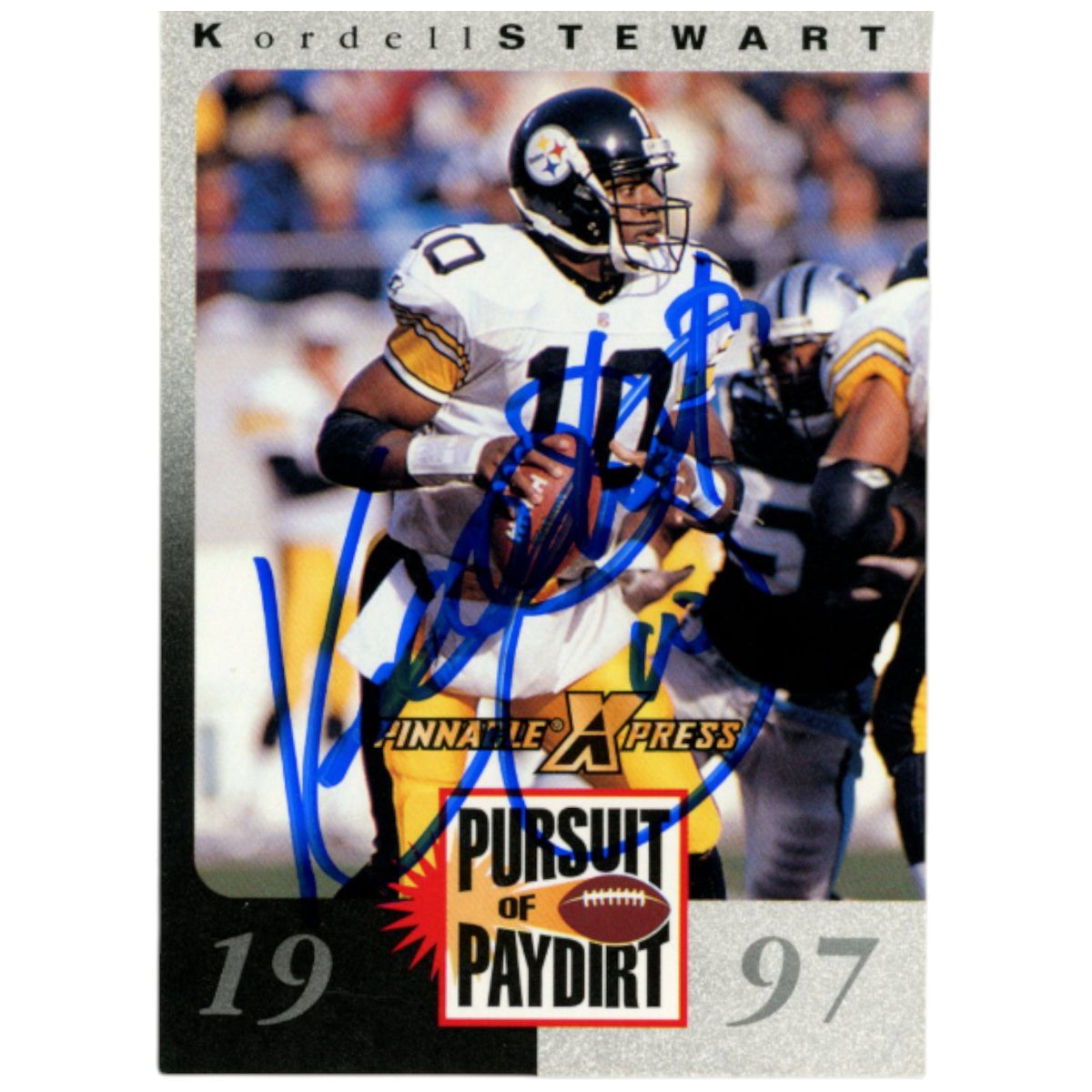 Kordell Stewart Pittsburgh Steelers Signed Card - 97 Pinnacle X Press Paydirt Beckett Beckett-Powers Sports Memorabilia
