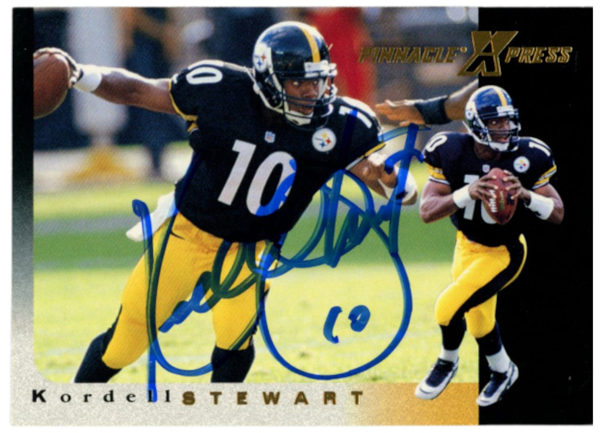 Kordell Stewart Pittsburgh Steelers Signed Card - 97 Pinnacle X-Press #15 Beckett Beckett-Powers Sports Memorabilia