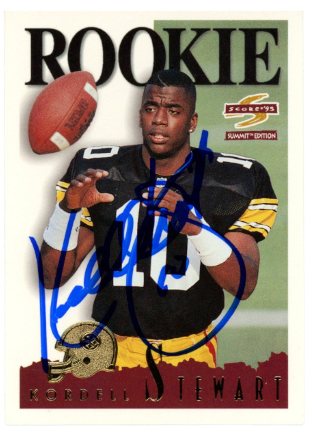 Kordell Stewart Pittsburgh Steelers Signed Card - 95 Score Summit #159 Beckett Beckett-Powers Sports Memorabilia