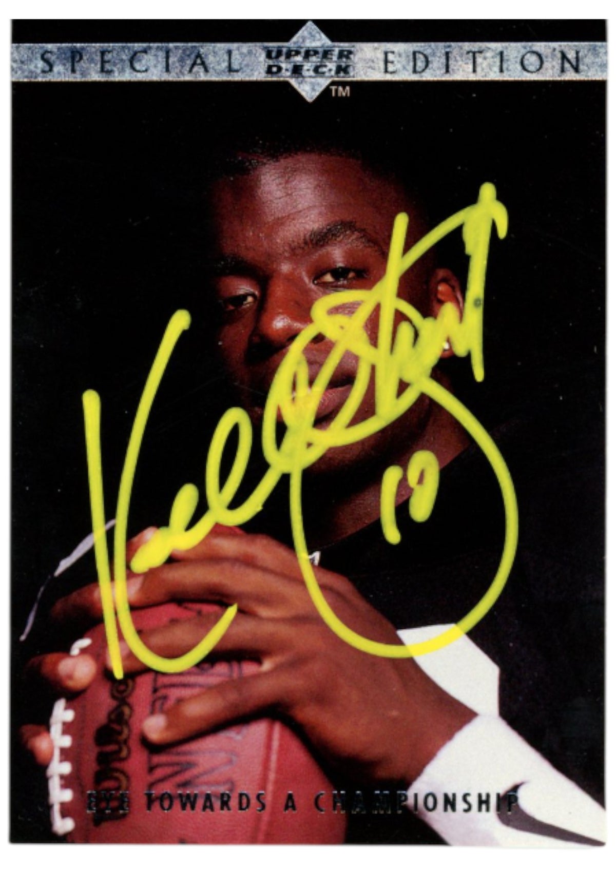Kordell Stewart Pittsburgh Steelers Signed Card - 95 UD SE Silver #SE76 Beckett W Beckett-Powers Sports Memorabilia