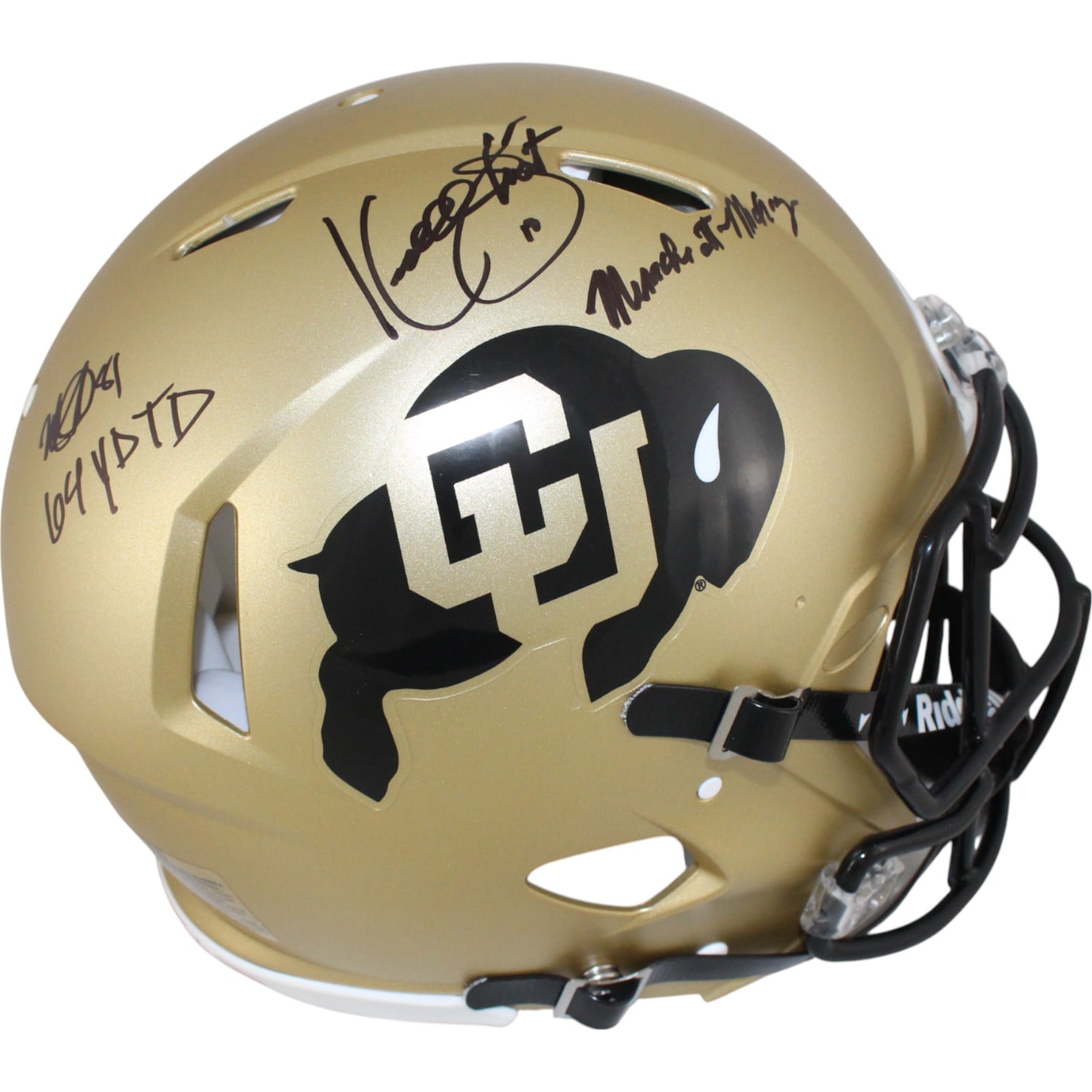 Kordell Stewart Michael Westbrook Signed Colorado Buffaloes Pro Helmet – Beckett Authenticated-Powers Sports Memorabilia