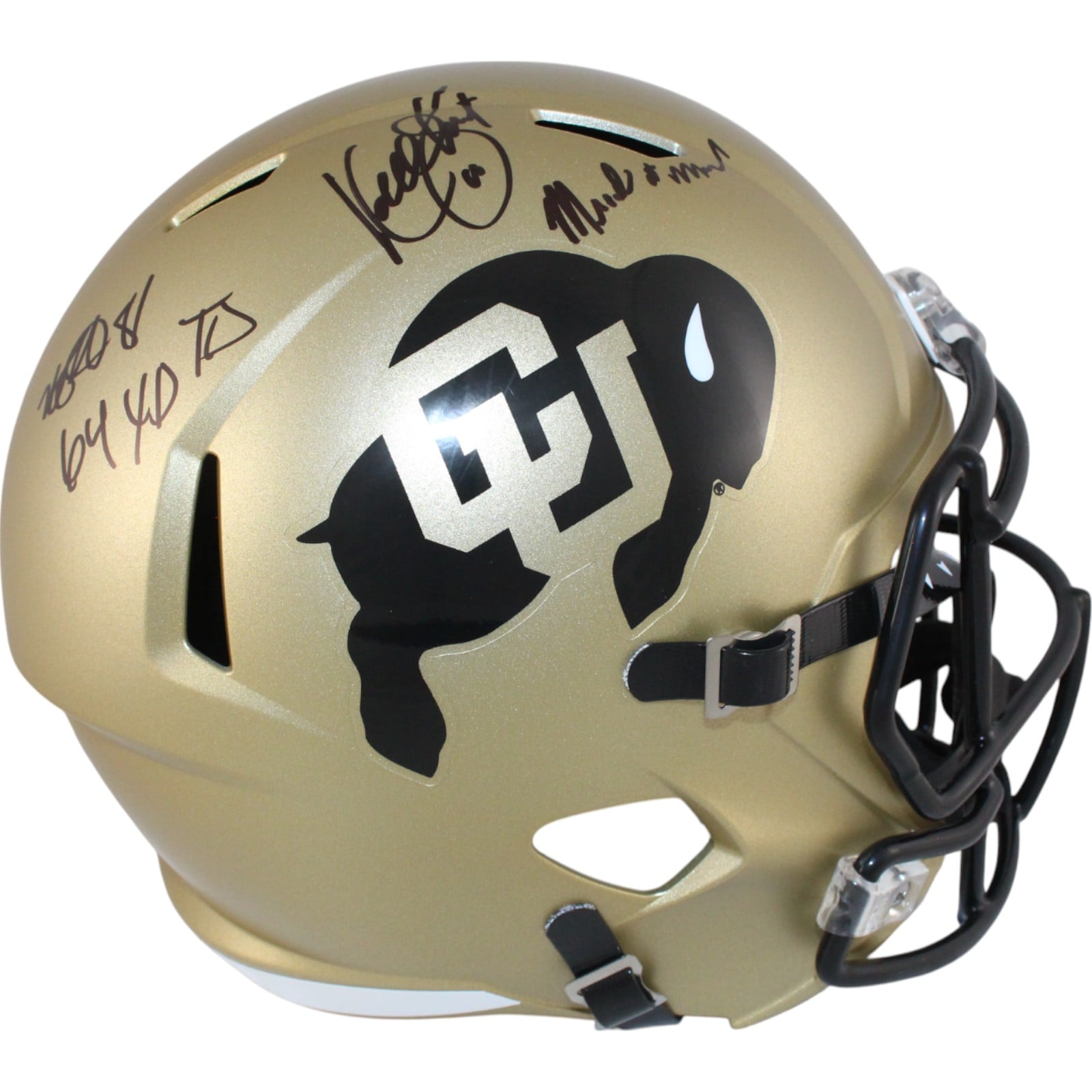 Kordell Stewart Michael Westbrook Signed Colorado Buffaloes Full-Size Helmet – Beckett Authenticated-Powers Sports Memorabilia