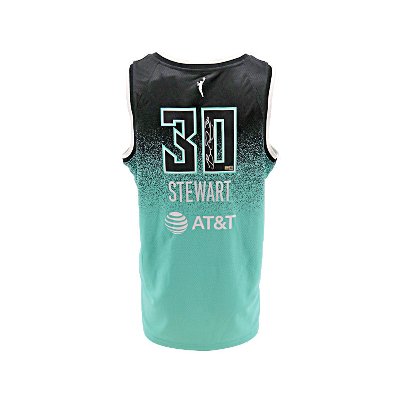 Breanna Stewart New York Liberty Signed Nike Mint Green Rebel Edition Jersey-Powers Sports Memorabilia