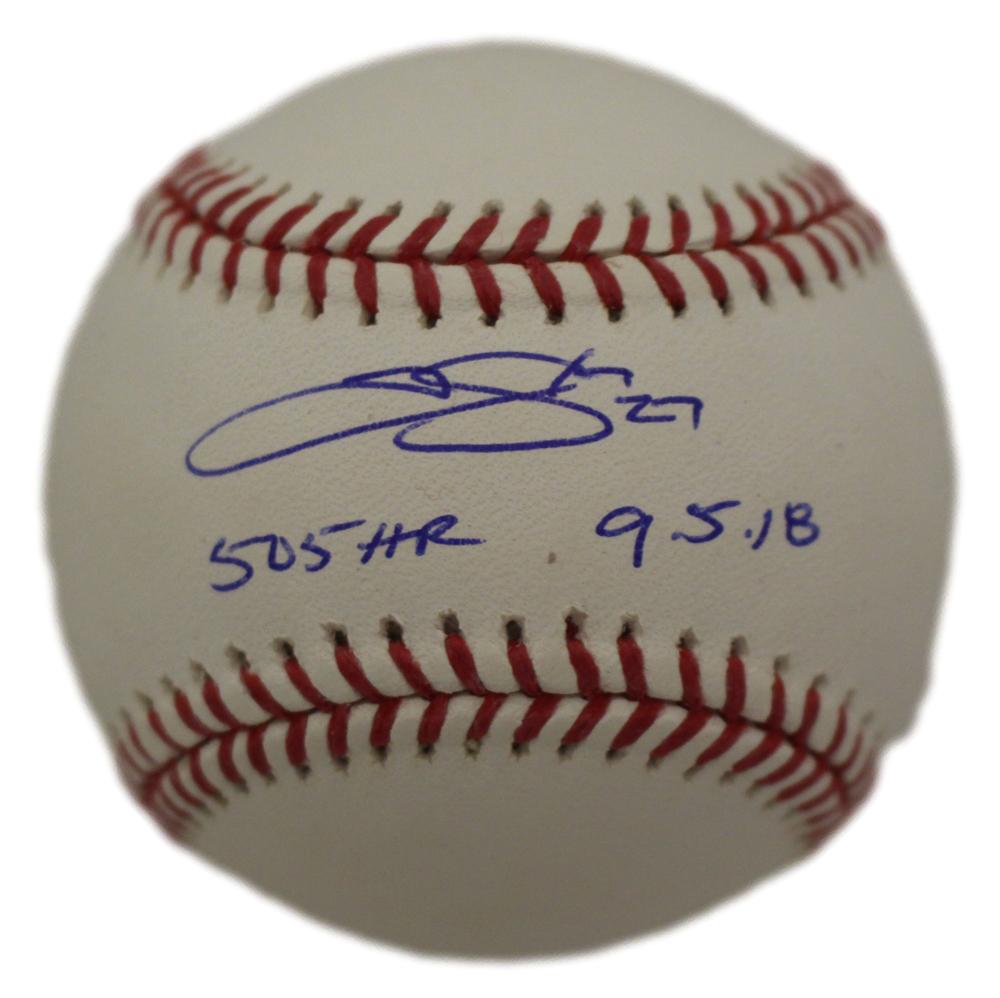 Trevor Story Colorado Rockies Signed OML Baseball 505' HR Beckett-Powers Sports Memorabilia