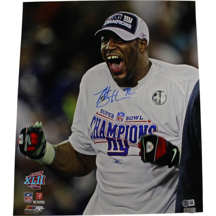 Michael Strahan Signed New York Giants 16x20 Photo – Beckett Authenticated-Powers Sports Memorabilia