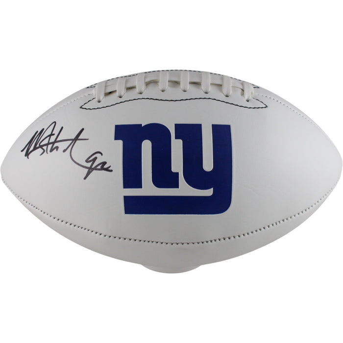 Michael Strahan Signed New York Giants Logo Football – Beckett Authenticated-Powers Sports Memorabilia