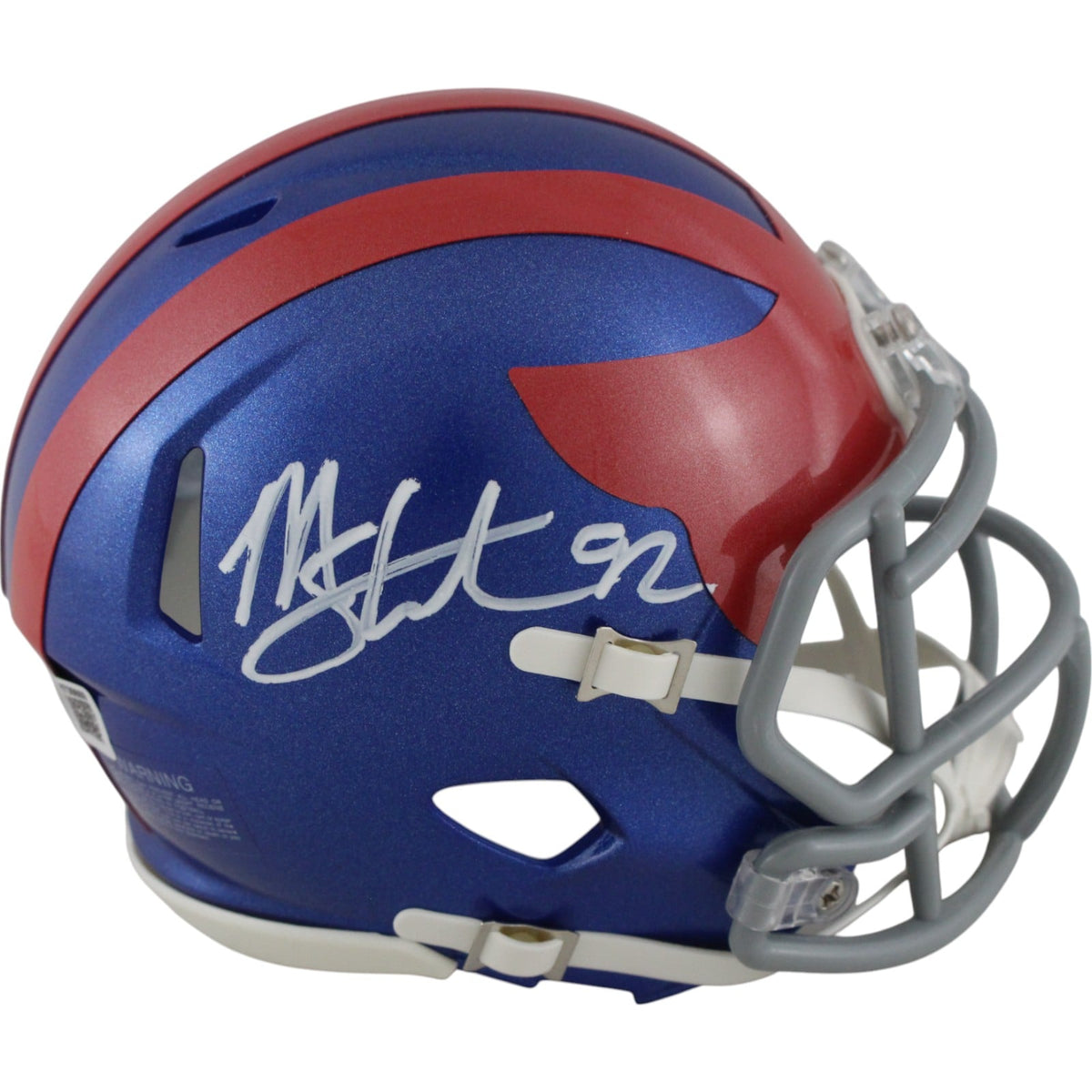 Michael Strahan Signed New York Giants 24 Alt Mini Helmet – Beckett Authenticated-Powers Sports Memorabilia