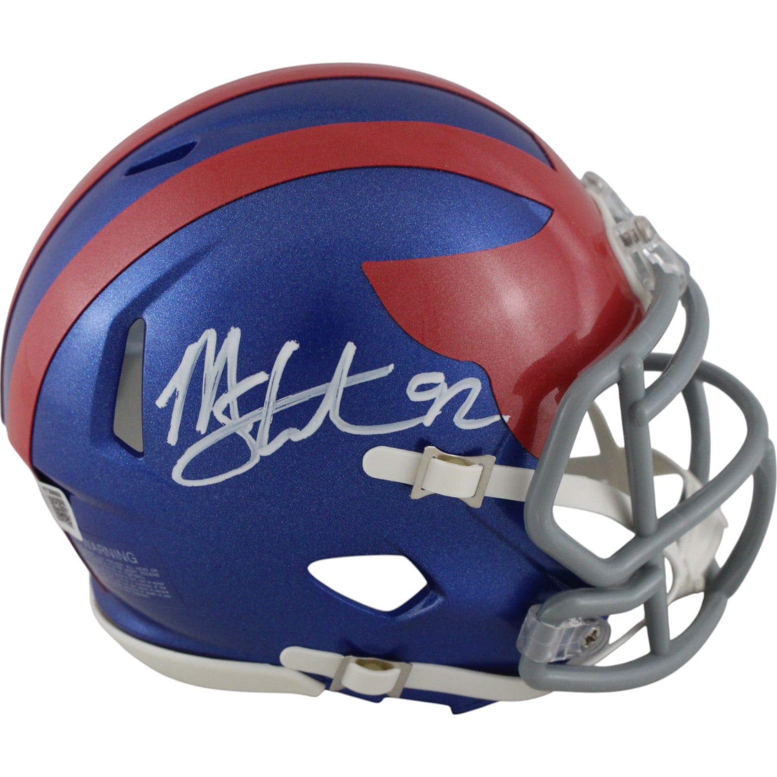 Michael Strahan Signed New York Giants 24 Alt Mini Helmet – Beckett Authenticated-Powers Sports Memorabilia