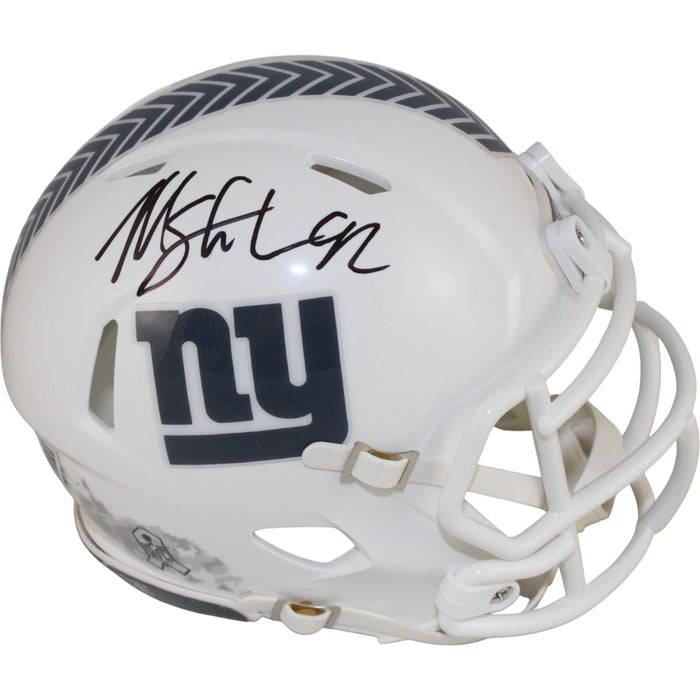 Michael Strahan Signed New York Giants 24 STS Mini Helmet – Beckett Authenticated-Powers Sports Memorabilia