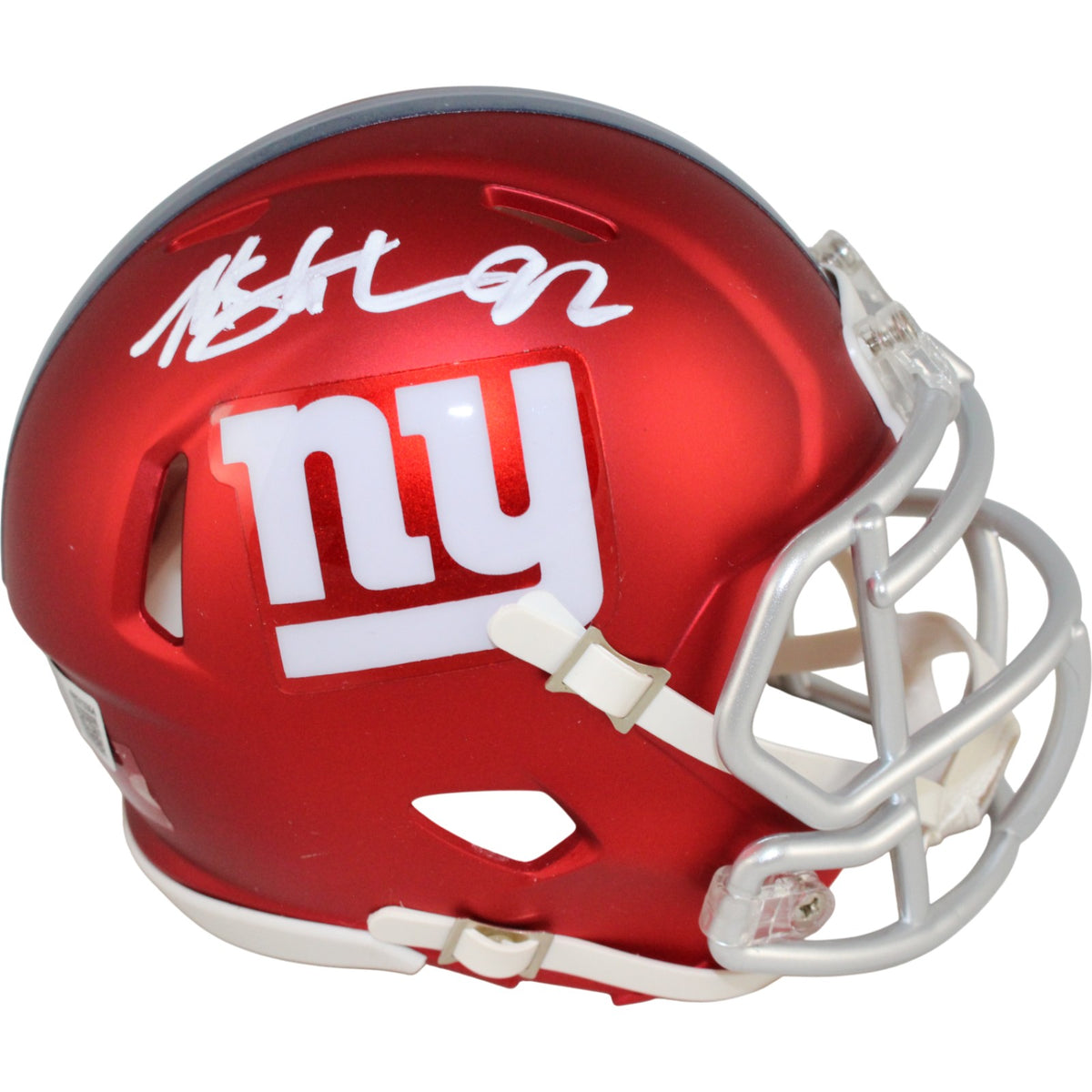Michael Strahan New York Giants Signed Mini Helmet - Blaze Beckett Beckett-Powers Sports Memorabilia
