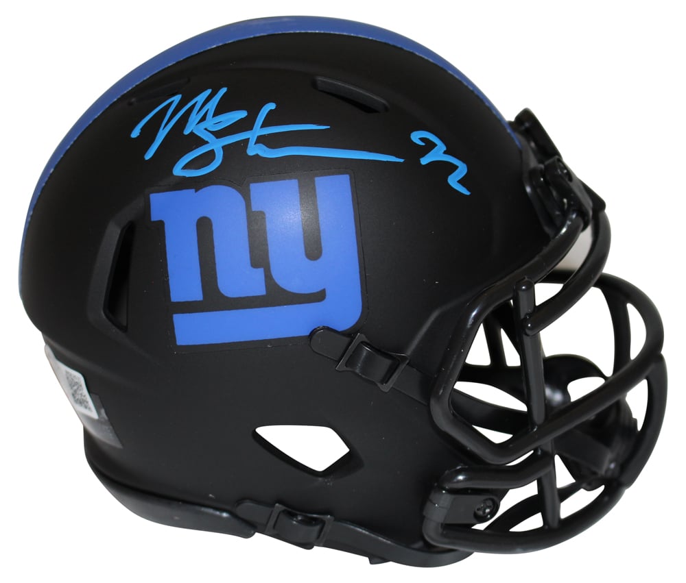Michael Strahan Signed New York Giants Eclipse Mini Helmet – Super Bowl – Beckett Authenticated-Powers Sports Memorabilia