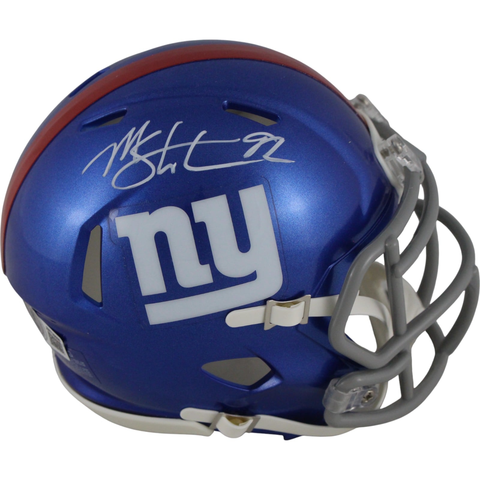 Michael Strahan Signed New York Giants Speed Mini Helmet – Beckett Authenticated-Powers Sports Memorabilia