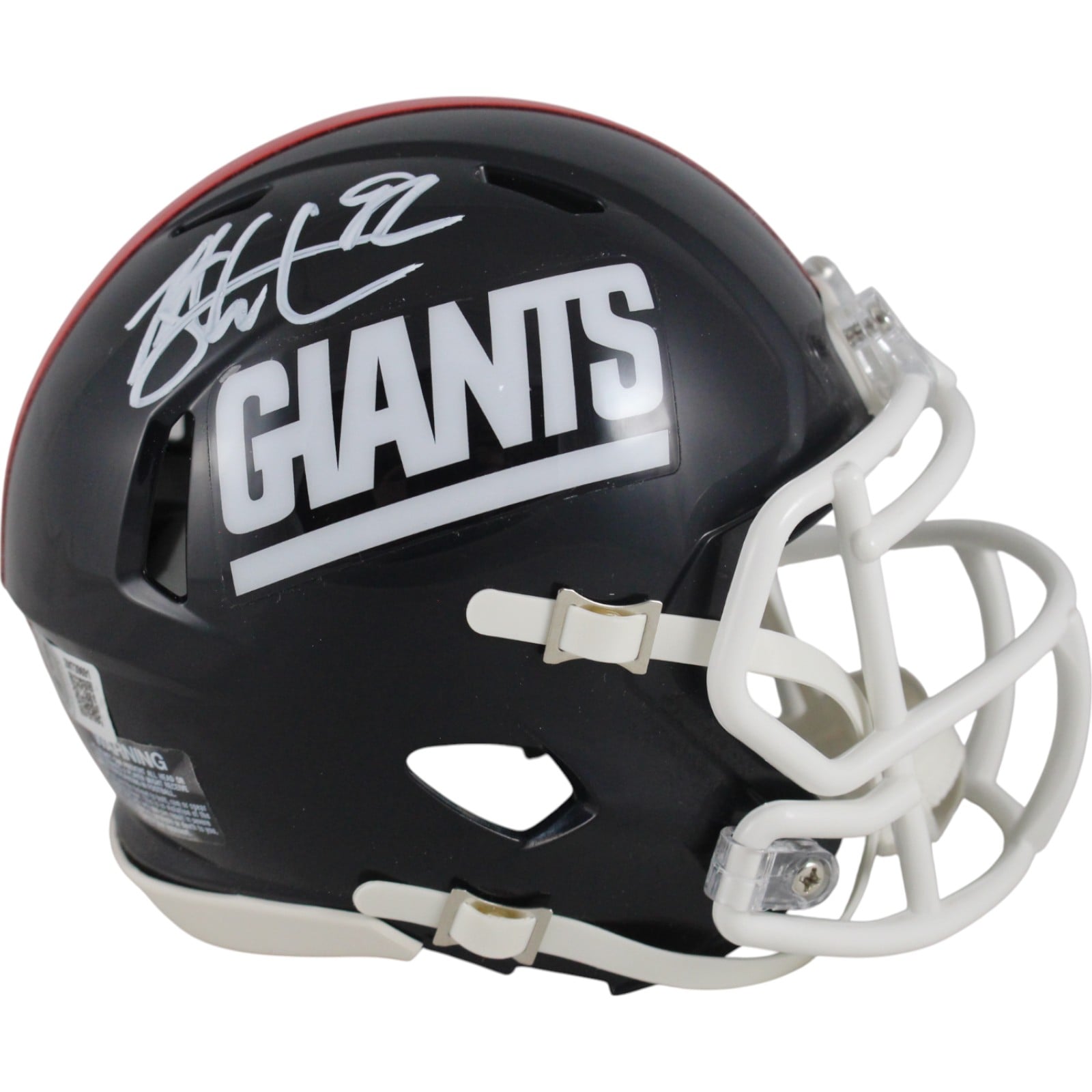 Michael Strahan Signed New York Giants TB 80-99 Mini Helmet – Beckett Authenticated-Powers Sports Memorabilia