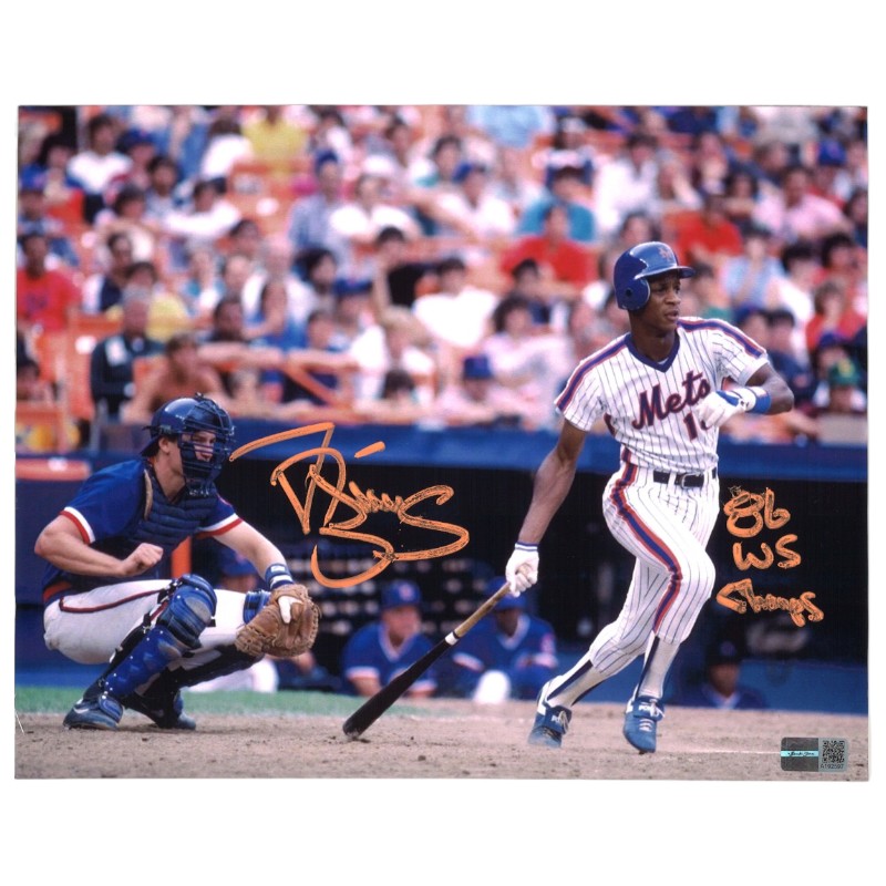 Darryl Strawberry New York Mets Signed Inscribed 86 WS Champs 8x10 Photo-Powers Sports Memorabilia