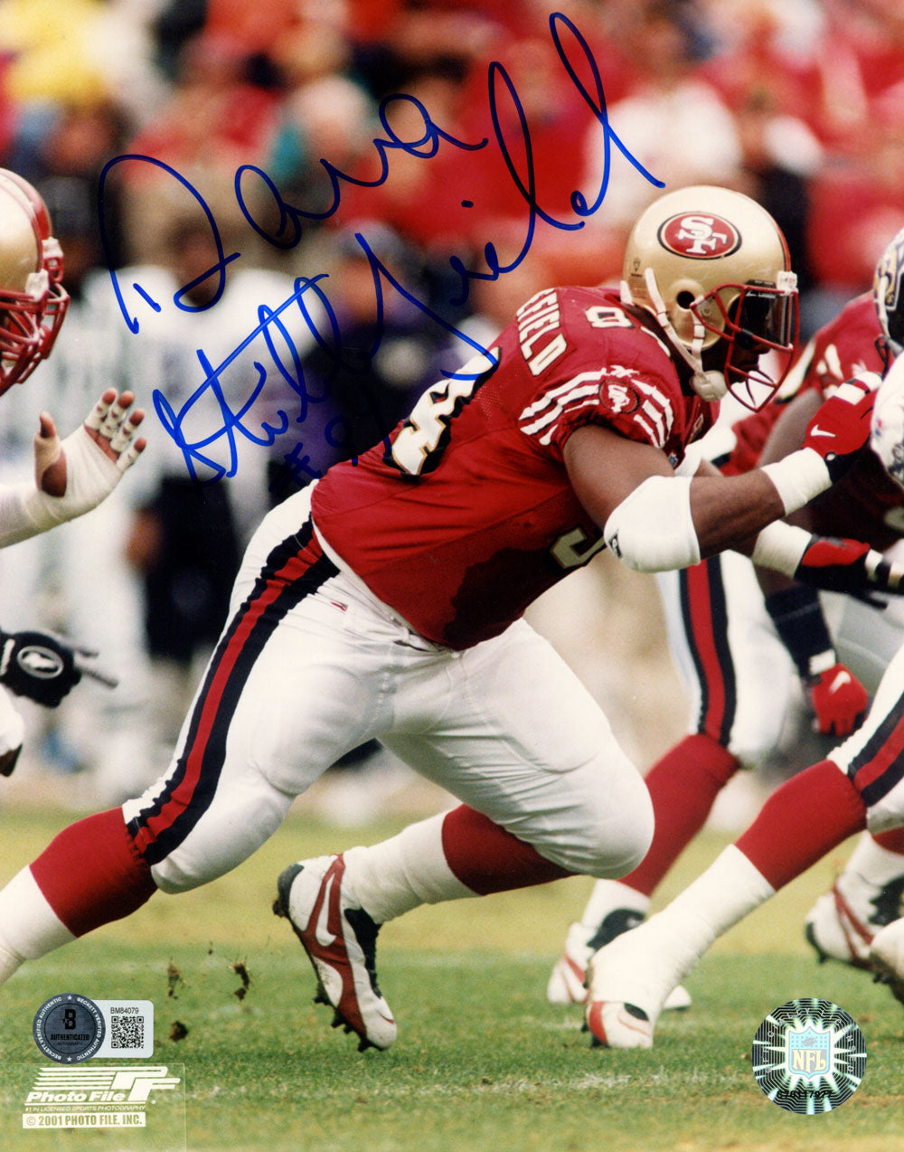 Dana Stubblefield San Francisco 49ers Signed 8x10 Photo - Beckett Beckett-Powers Sports Memorabilia