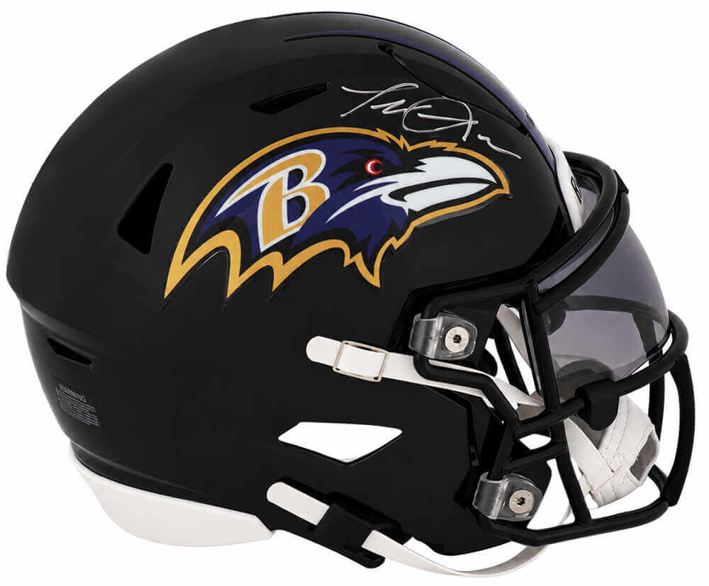 Terrell Suggs Autographed Baltimore Ravens Riddell Mid-Size (MIDI) SpeedFlex Helmet-Powers Sports Memorabilia