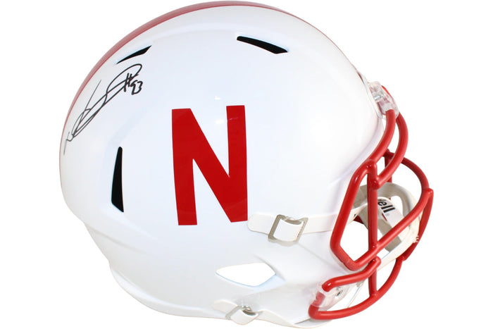 Ndamukong Suh Signed Nebraska Cornhuskers Full-Size Helmet – Beckett Witness Authenticated-Powers Sports Memorabilia