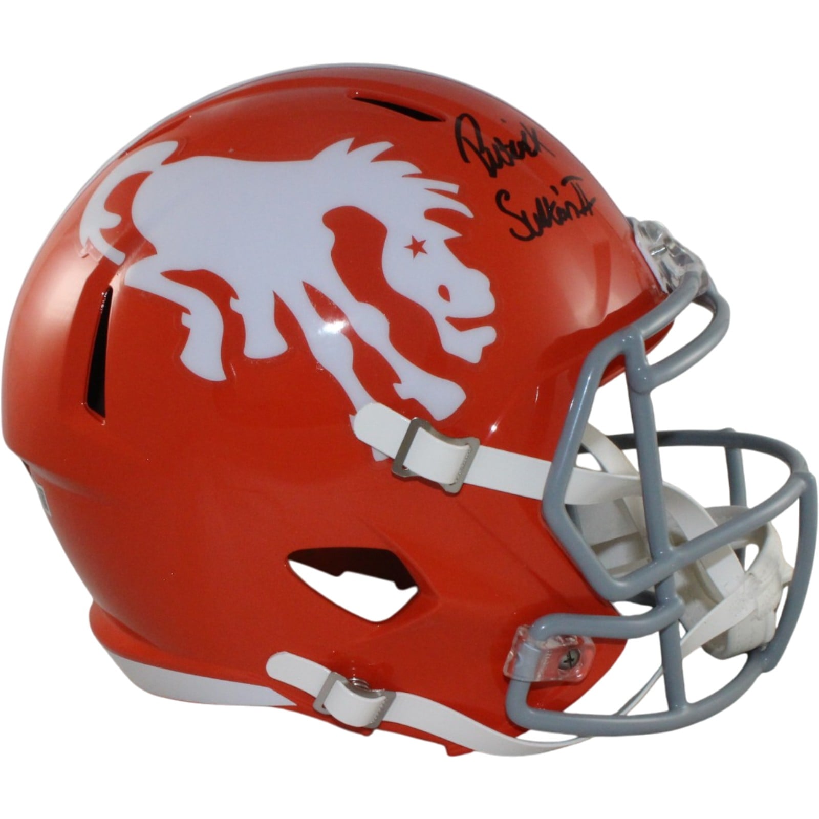 Patrick Surtain Signed Denver Broncos Full-Size TB Helmet – Beckett Witness Authenticated-Powers Sports Memorabilia
