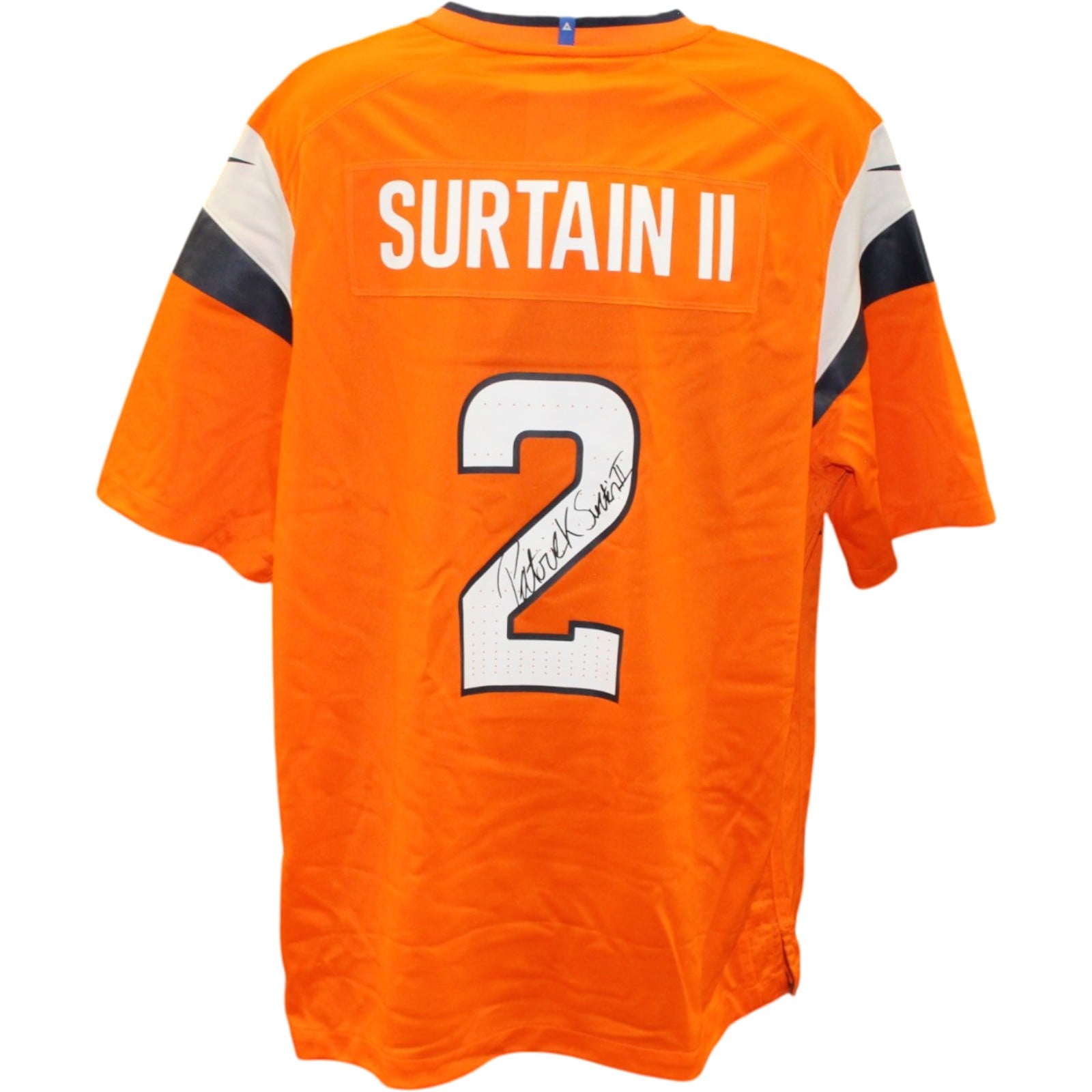 Patrick Surtain Signed Denver Broncos Orange Nike XL Jersey – Beckett Authenticated-Powers Sports Memorabilia
