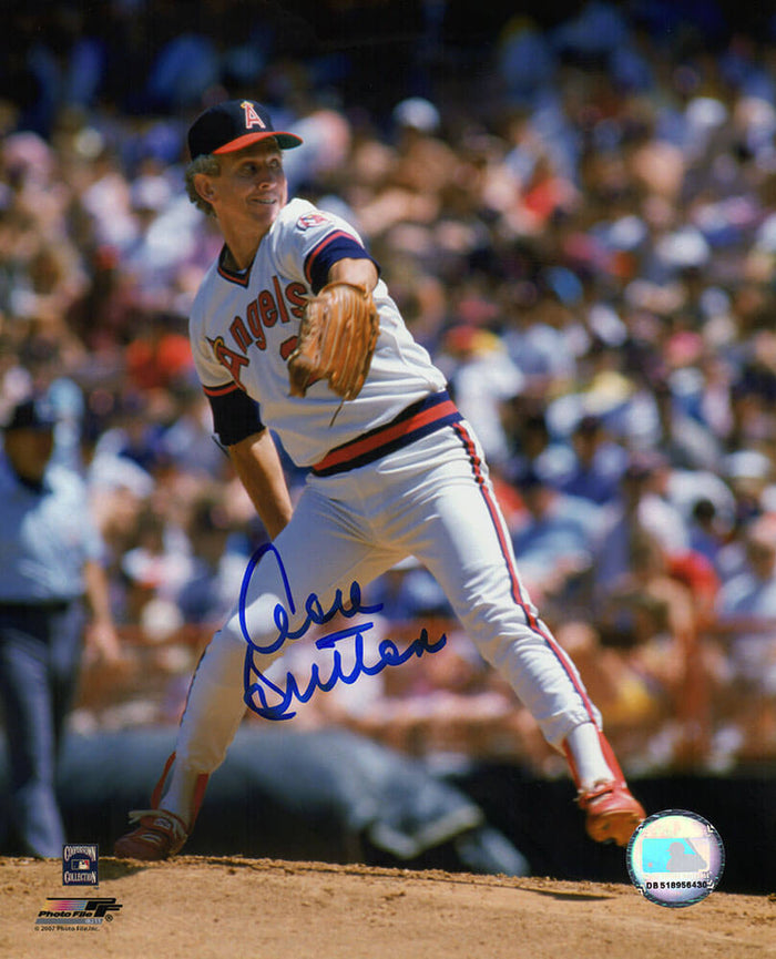 Don Sutton Autographed Angels Pitching 8x10 Photo-Powers Sports Memorabilia