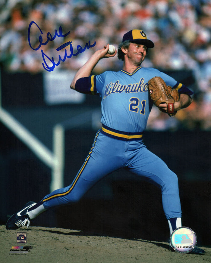 Don Sutton Autographed Milwaukee Brewers Pitching 8x10 Photo-Powers Sports Memorabilia
