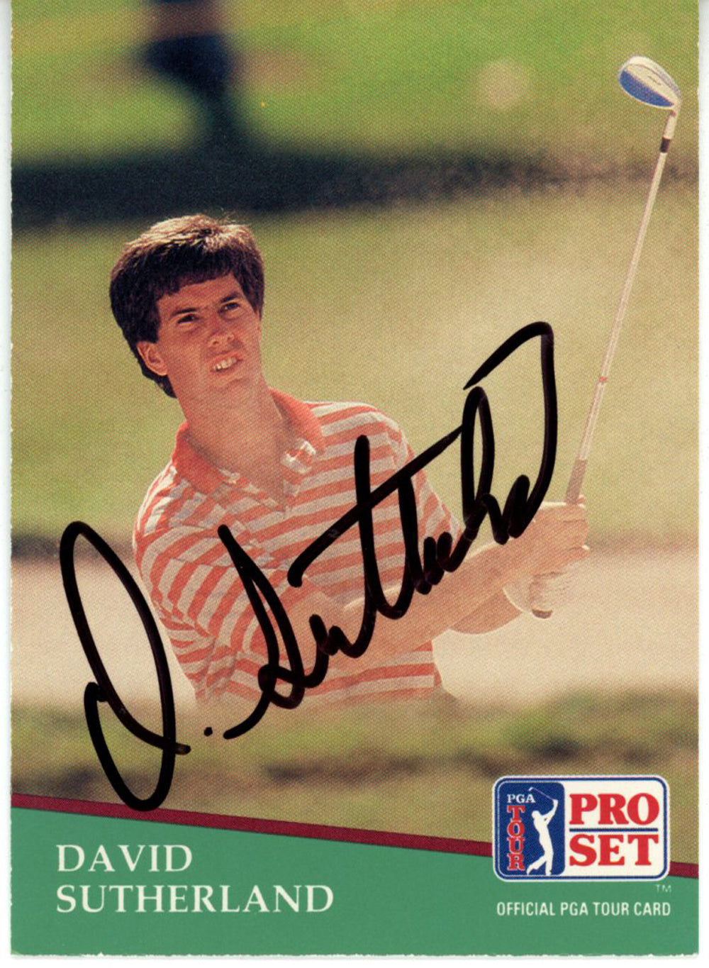 David Sutherland Pga Signed Card - 1991 Pro Set #42 Beckett Beckett-Powers Sports Memorabilia