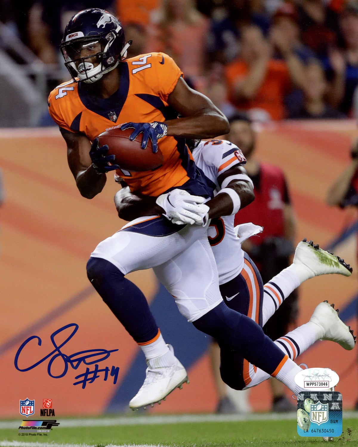 Courtland Sutton Denver Broncos Signed 8x10 Photo - JSA JSA-Powers Sports Memorabilia