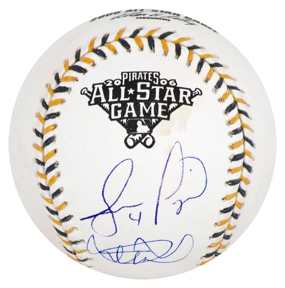 Ichiro Suzuki & Jose Lopez Dual Autographed Rawlings 2006 All-Star Game Logo Baseball-Powers Sports Memorabilia