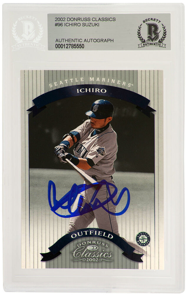 Ichiro Suzuki Autographed Seattle Mariners 2002 Donruss Classics Baseball Card #96-Powers Sports Memorabilia