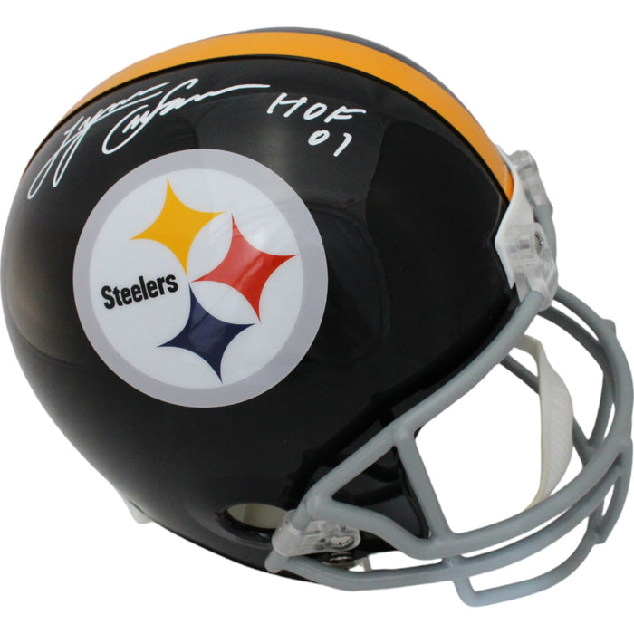 Lynn Swann Signed Pittsburgh Steelers VSR4 TB Mini Helmet HOF – Beckett Authenticated-Powers Sports Memorabilia