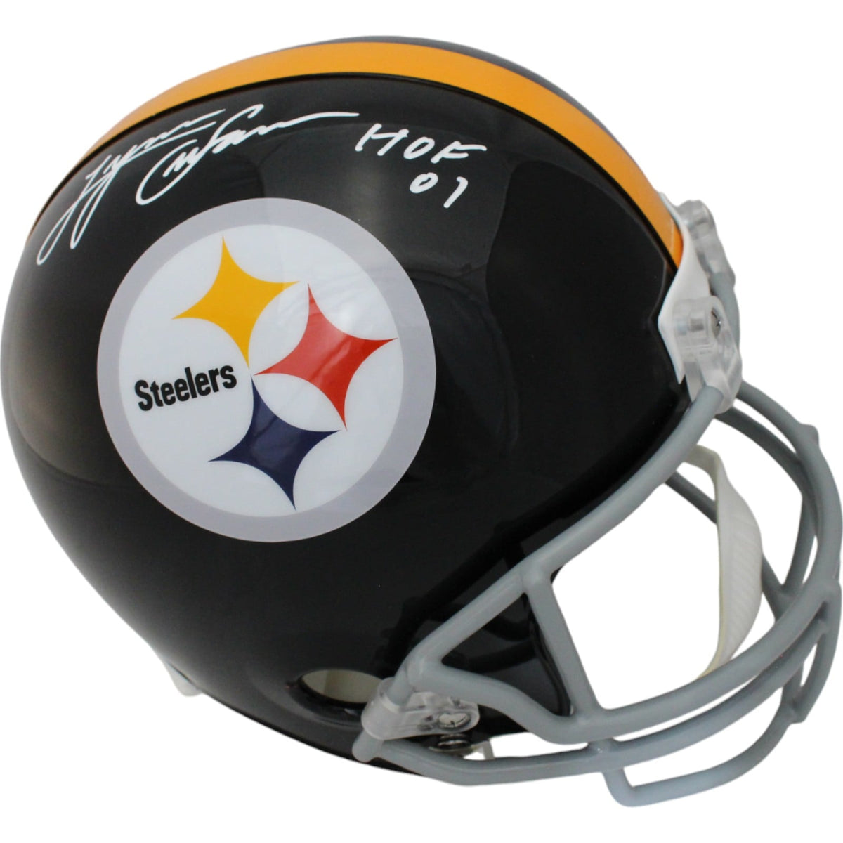 Lynn Swann Signed Pittsburgh Steelers VSR4 TB Mini Helmet HOF – Beckett Authenticated-Powers Sports Memorabilia