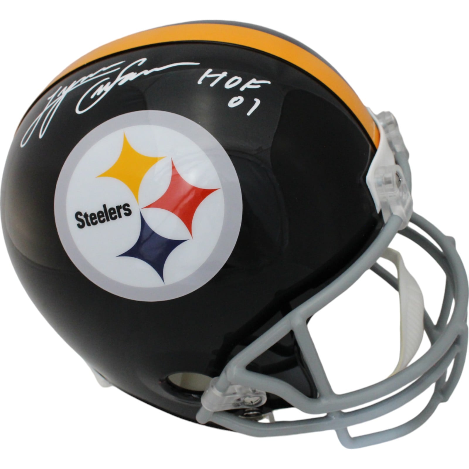 Lynn Swann Signed Pittsburgh Steelers VSR4 TB Mini Helmet HOF – Beckett Authenticated-Powers Sports Memorabilia
