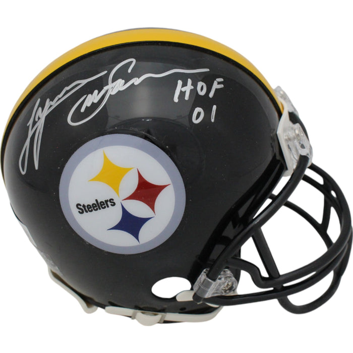 Lynn Swann Signed Pittsburgh Steelers VSR4 Mini Helmet HOF – Beckett Authenticated-Powers Sports Memorabilia