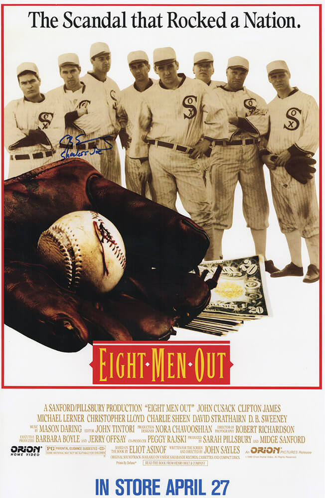 D.B. Sweeney Autographed Eight Men Out 11x17 Movie Poster with Shoeless Joe-Powers Sports Memorabilia