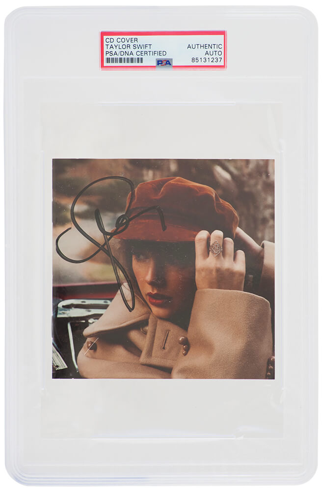 Taylor Swift Autographed 'Red' (Taylor's Version) CD Cover (PSA/DNA Encapsulated)-Powers Sports Memorabilia