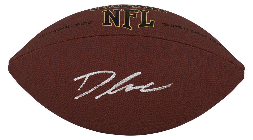 D'Andre Swift Autographed Wilson Super Grip Full Size NFL Football-Powers Sports Memorabilia
