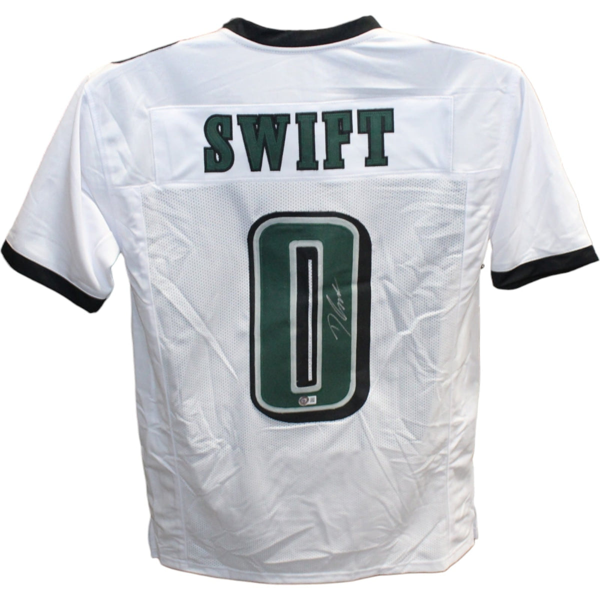 D'Andre Swift Signed Pro Style White Jersey – Beckett Authenticated-Powers Sports Memorabilia