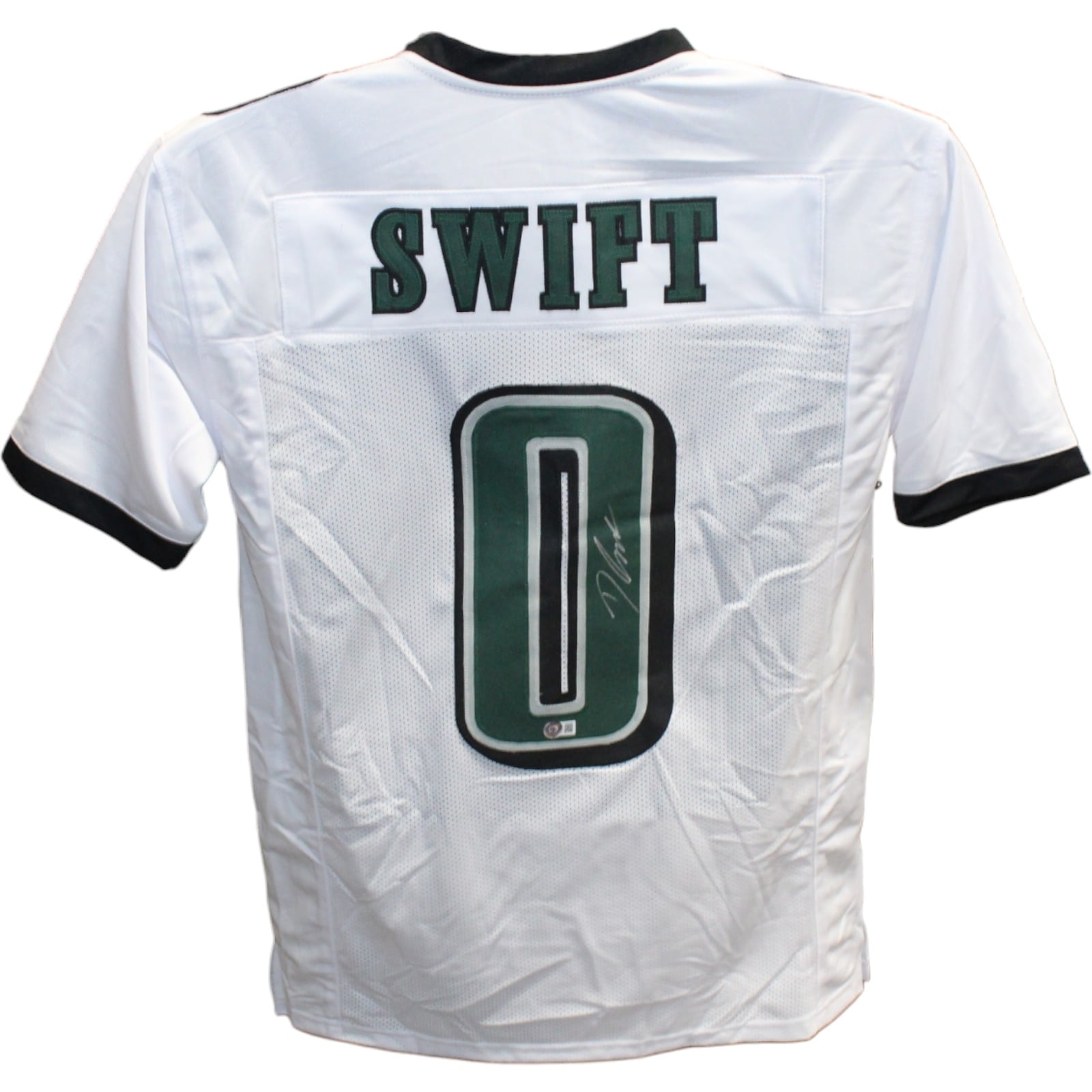 D'Andre Swift Signed Pro Style White Jersey – Beckett Authenticated-Powers Sports Memorabilia