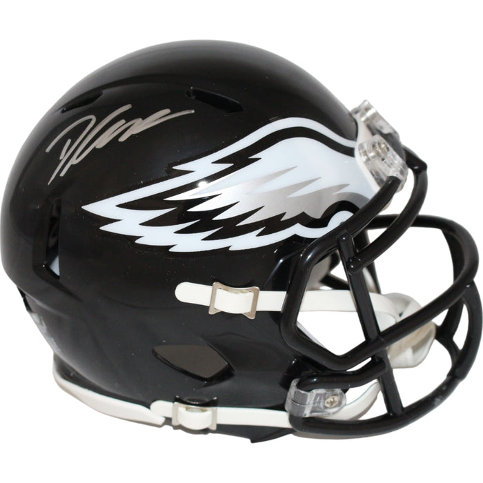 D'Andre Swift Signed Philadelphia Eagles 22 Alt Mini Helmet – Beckett Authenticated-Powers Sports Memorabilia
