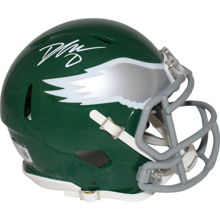 D'Andre Swift Signed Philadelphia Eagles Green Mini Helmet – Beckett Authenticated-Powers Sports Memorabilia