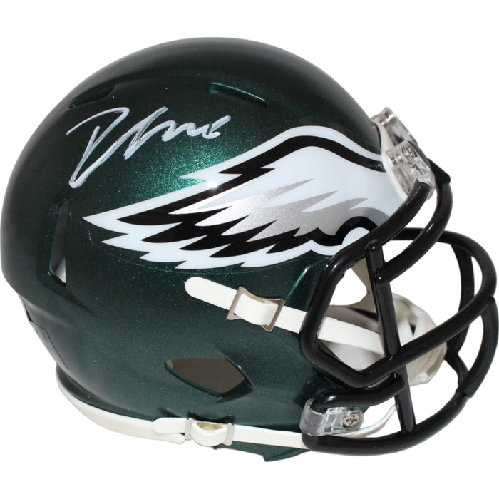 D'Andre Swift Signed Philadelphia Eagles Speed Mini Helmet – Beckett Authenticated-Powers Sports Memorabilia