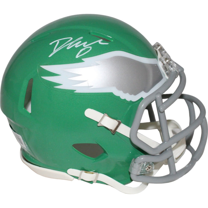 D'Andre Swift Signed Philadelphia Eagles TB Mini Helmet – Beckett Authenticated-Powers Sports Memorabilia