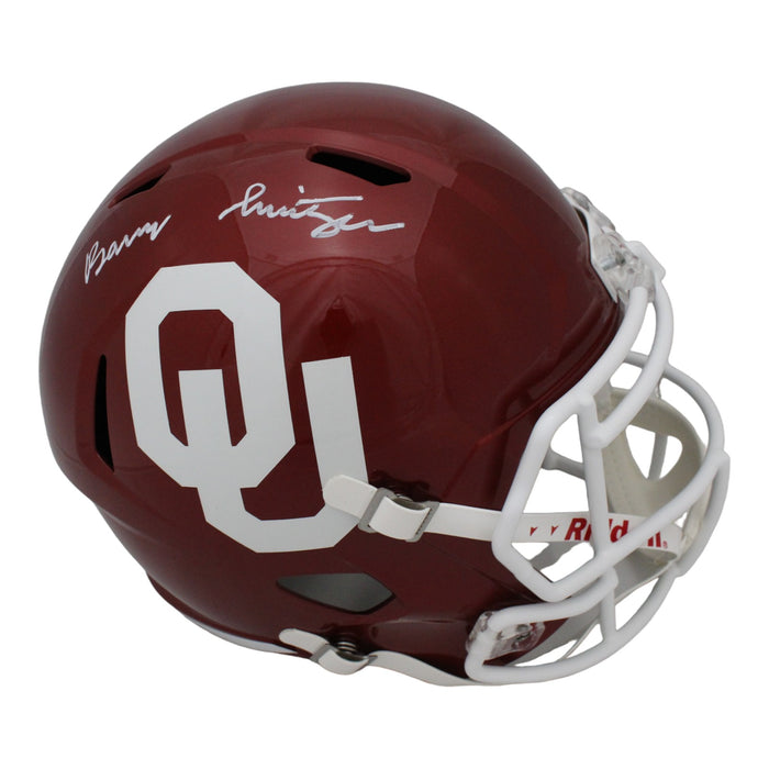 Barry Switzer Signed Oklahoma Sooners Full-Size Helmet – Beckett Authenticated-Powers Sports Memorabilia