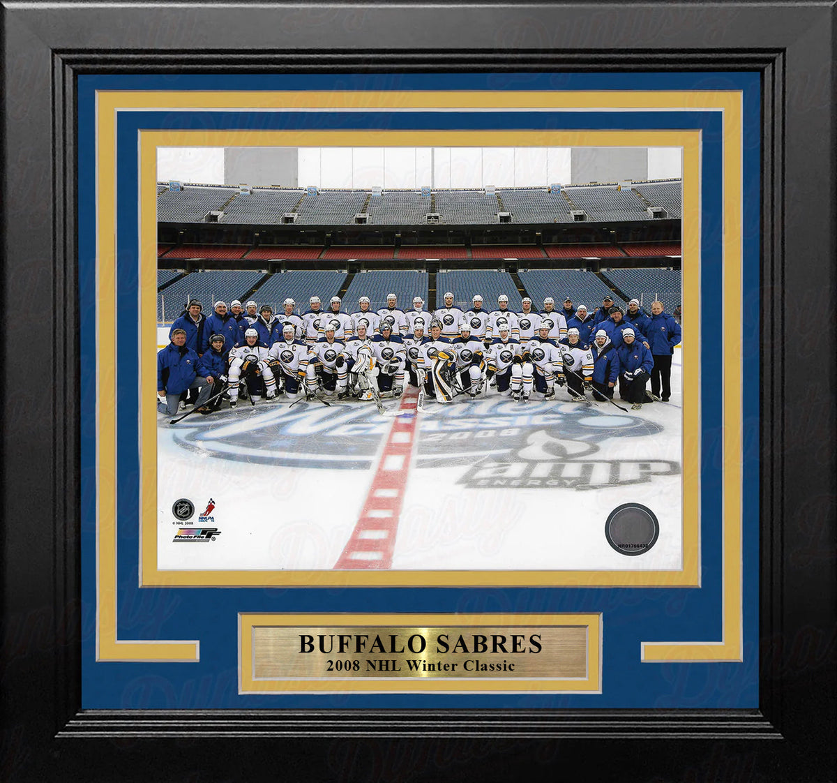 Buffalo Sabres 2008 Winter Classic Line-Up 8" x 10" Framed Hockey Display Photo-Powers Sports Memorabilia