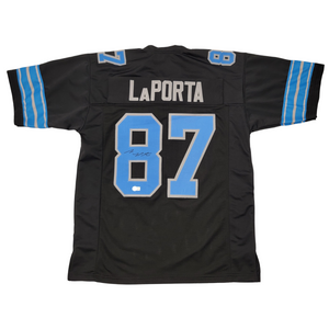 Sam LaPorta Signed Detroit Lions 2024 Black ALT Pro Style Jersey - Beckett-Powers Sports Memorabilia