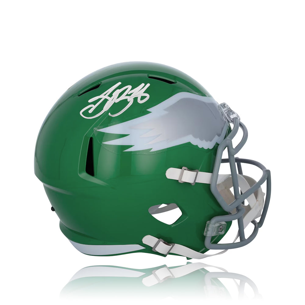 Saquon Barkley Philadelphia Eagles Signed Kelly Green Alternate Mini-Helmet-Powers Sports Memorabilia