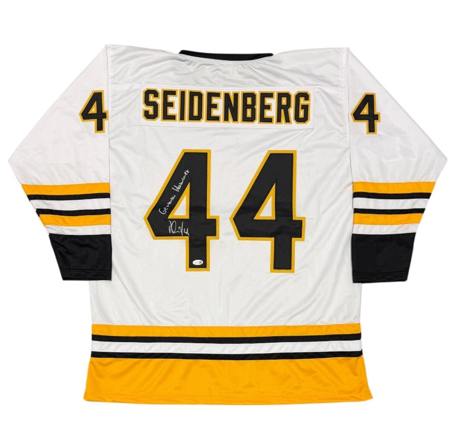 Dennis Seidenberg Signed Boston Bruins Custom Jersey German Hammer JSA Wit. COA-Powers Sports Memorabilia