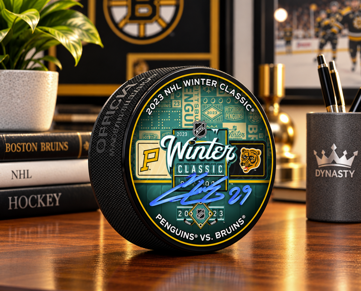 Pavel Zacha Boston Bruins Signed 2023 Winter Classic Puck