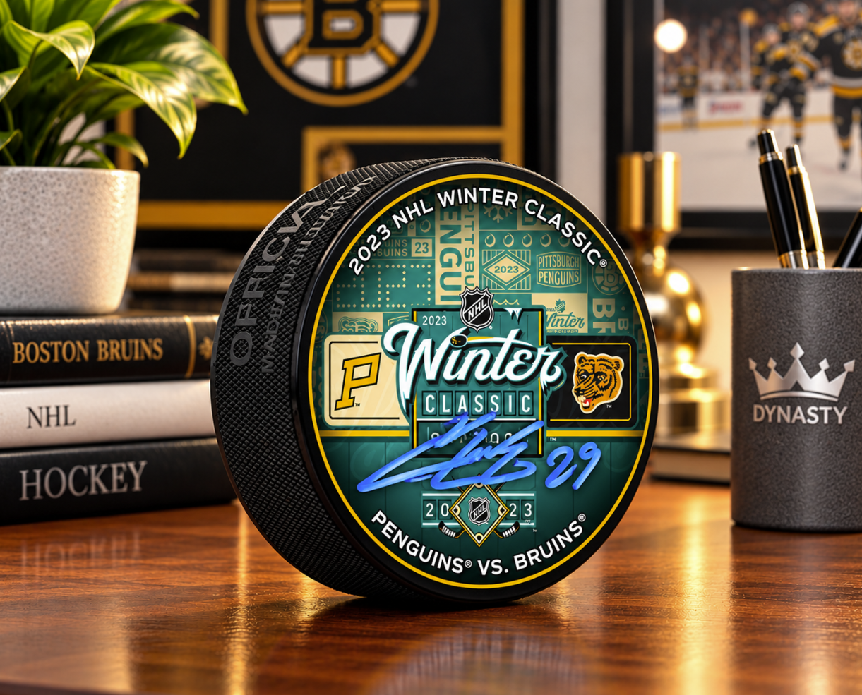 Pavel Zacha Boston Bruins Signed 2023 Winter Classic Puck
